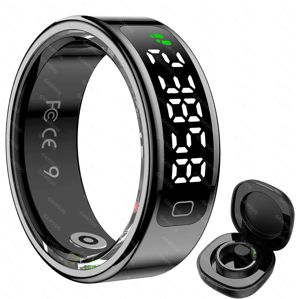Smart Ring with Touch Control Tasbeeh Counter & Waterproof Health Tracker SpO2 Sleep Tracker