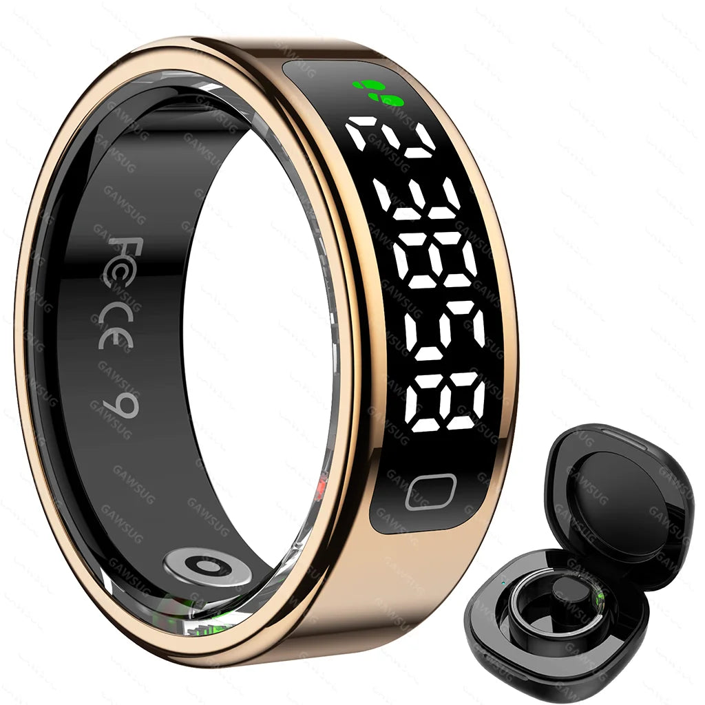 Smart Ring with Touch Control Tasbeeh Counter & Waterproof Health Tracker SpO2 Sleep Tracker