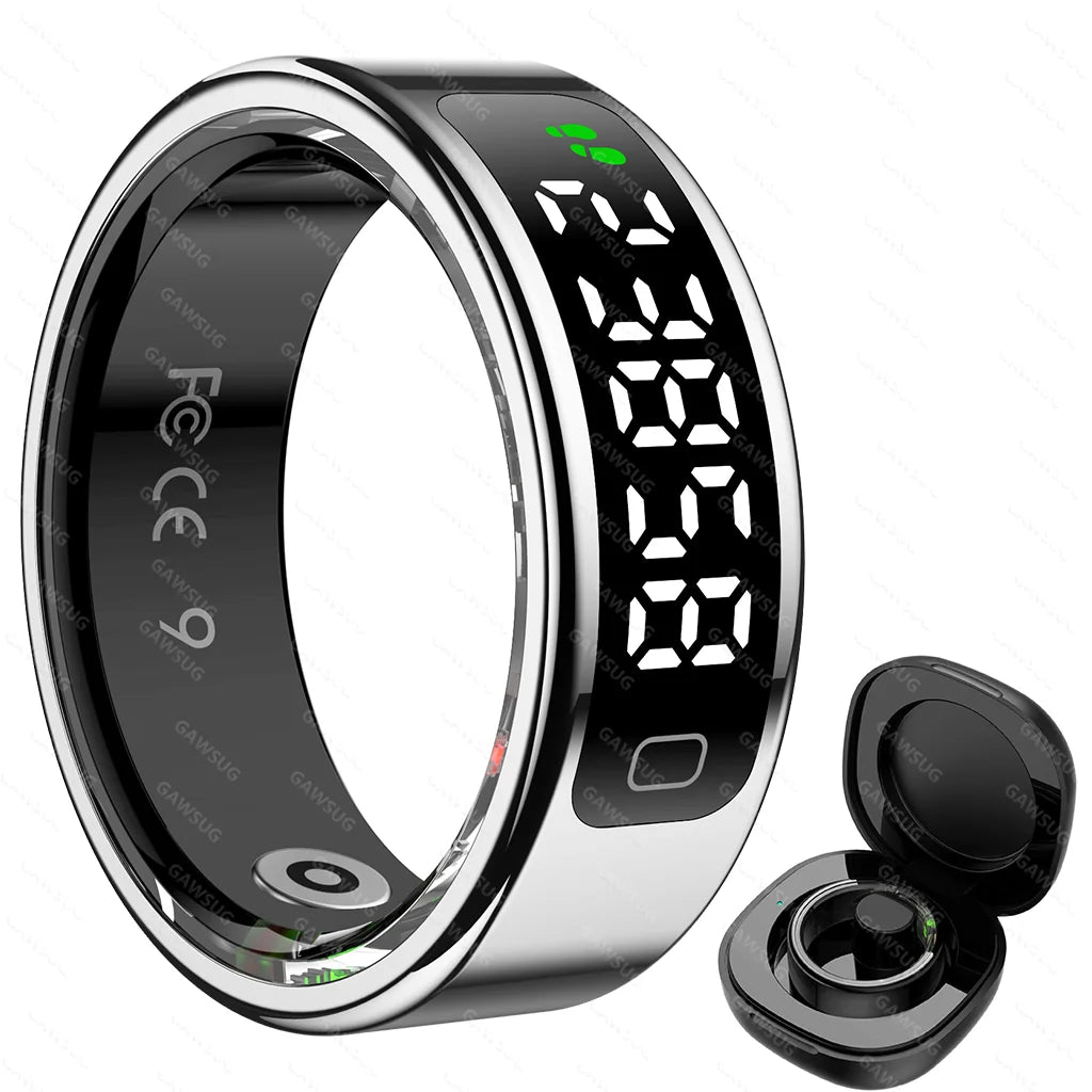 Smart Ring with Touch Control Tasbeeh Counter & Waterproof Health Tracker SpO2 Sleep Tracker