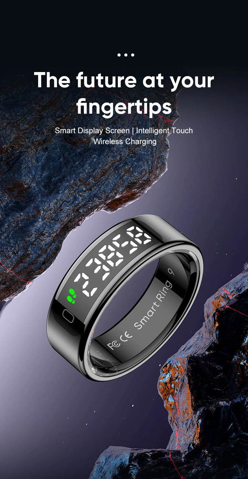 Smart Ring with Touch Control Tasbeeh Counter & Waterproof Health Tracker SpO2 Sleep Tracker